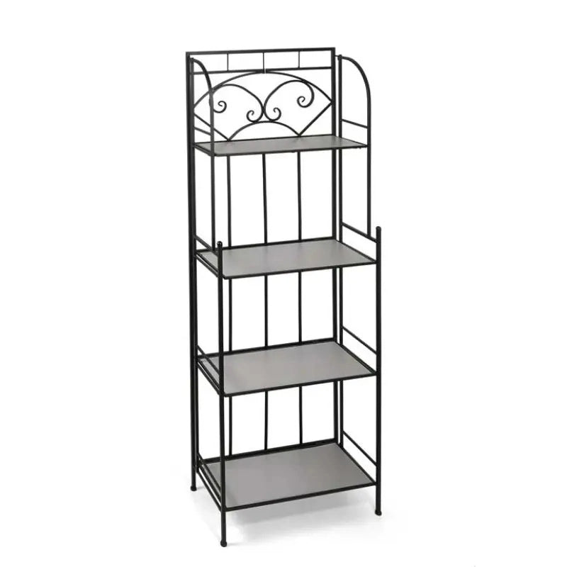 Set 2 scaffali in metallo con 4 ripiani cm 60x28x162h