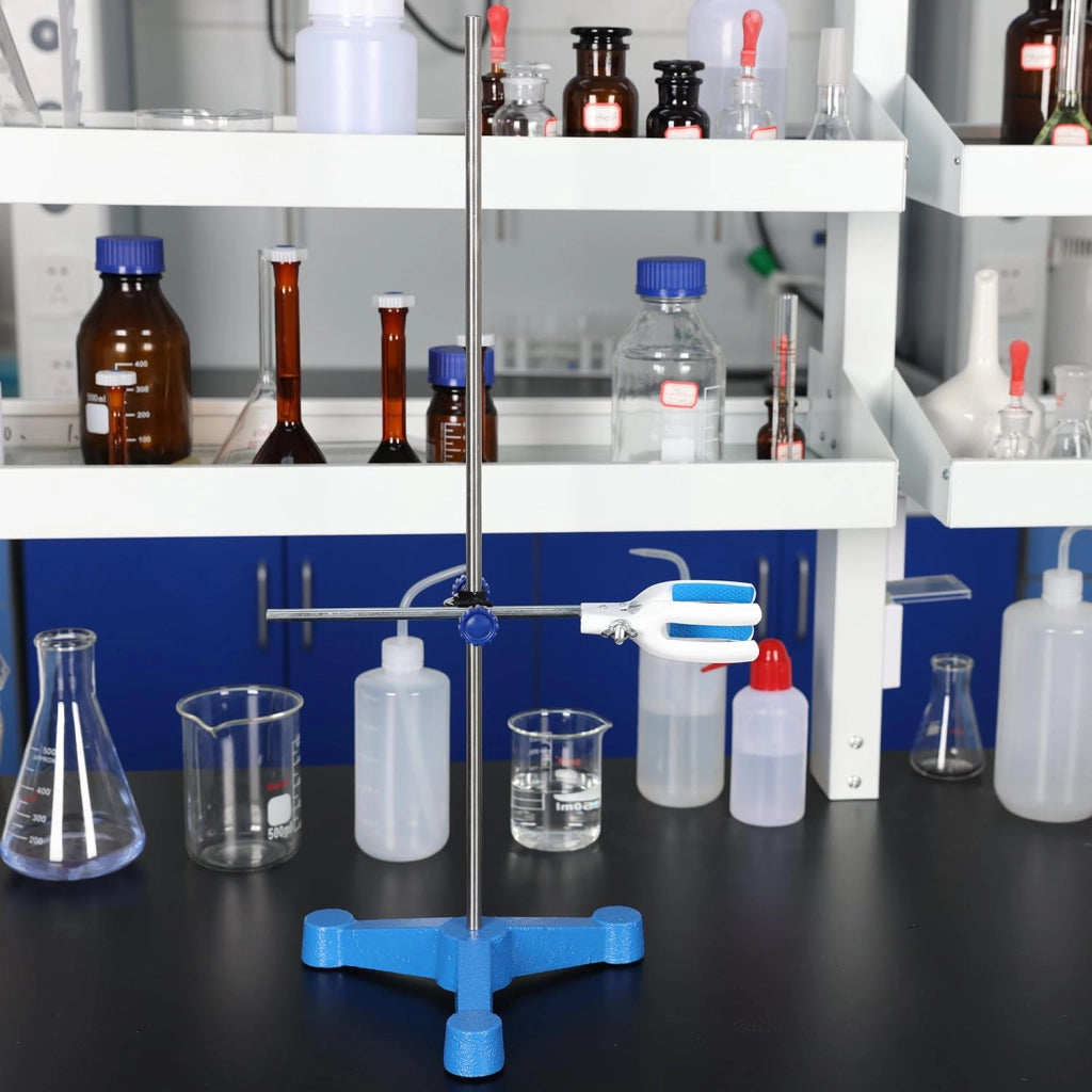 Supporto per laboratorio con base a treppiede, asta da 60 cm, peso 1,95 kg