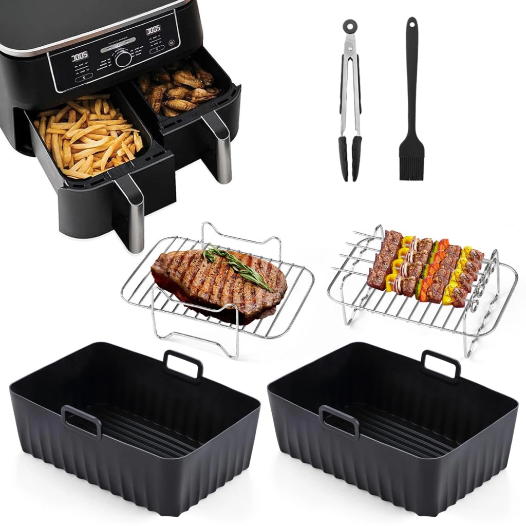 Set di accessori per friggitrice ad aria, 10 pezzi, compatibile con Ninja AF300EU/AF400EU