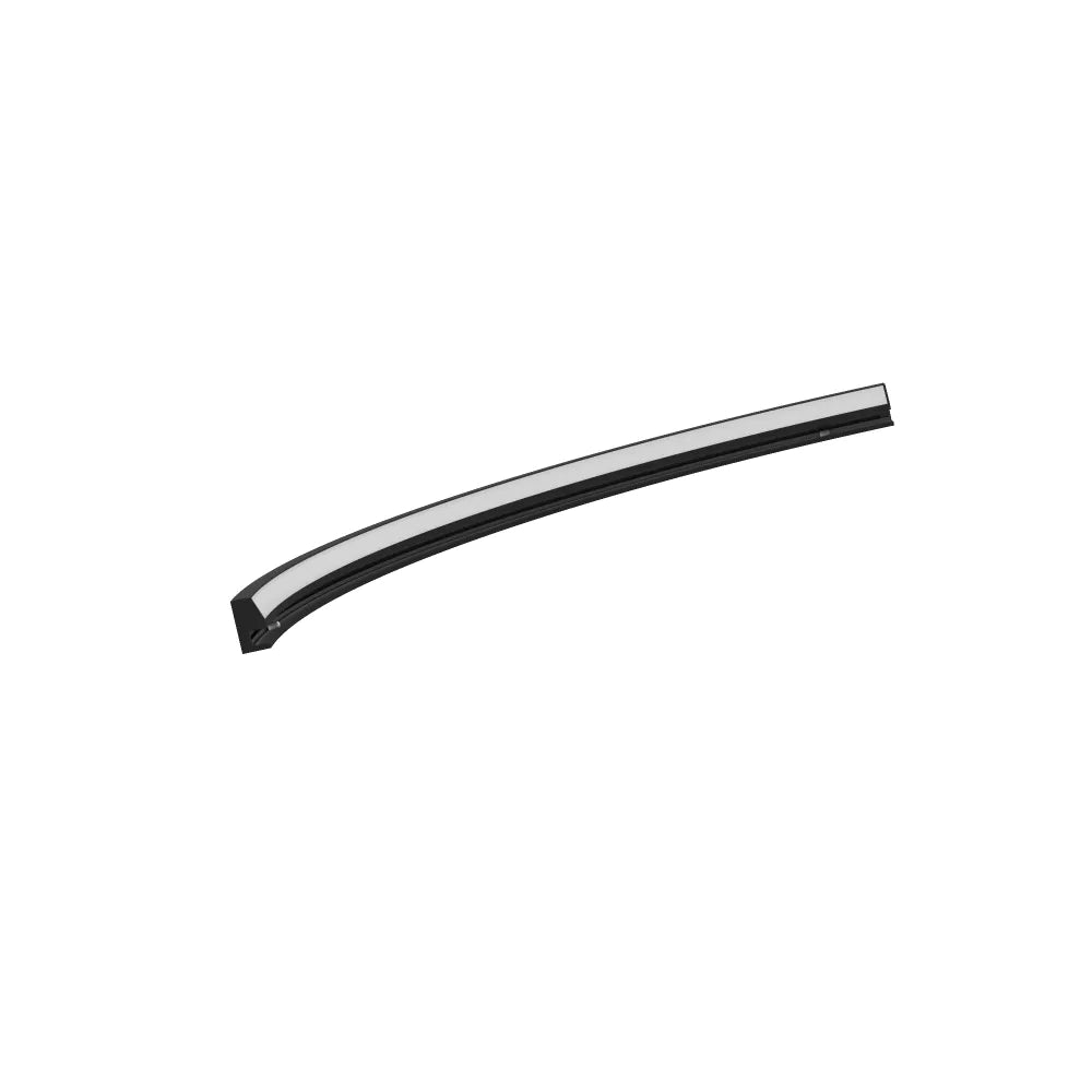 Applique led per specchio tondo 70cm in alluminio nero opaco IP44 4000K | Moon