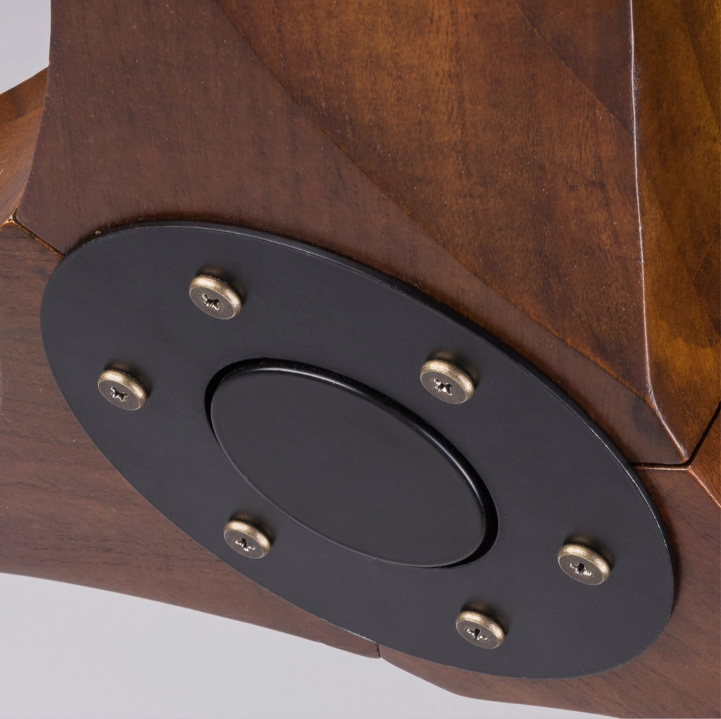 Ventilatore da soffitto 152;4 cm nero e noce scuro; legno e metallo - 6 velocità