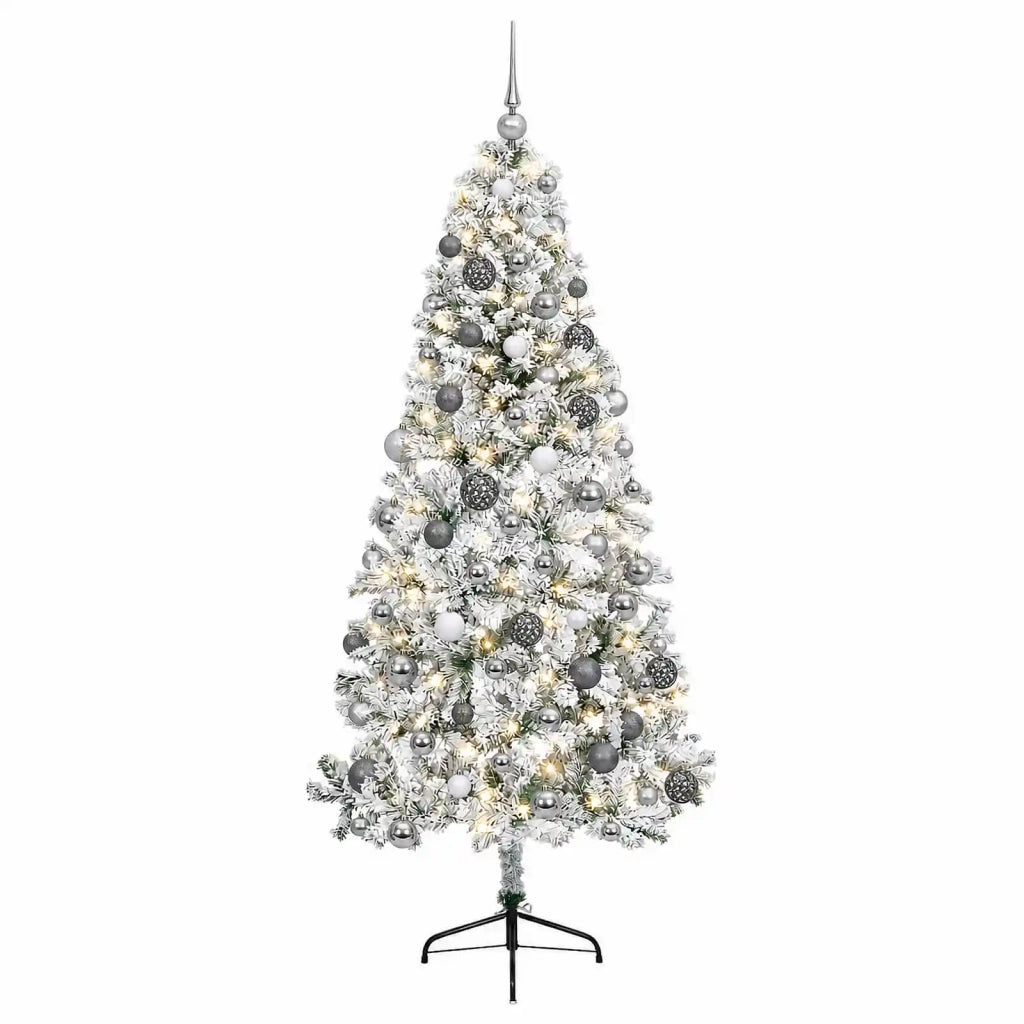 Albero di Natale artificiale con palline 210 cm 300 LED 3460883