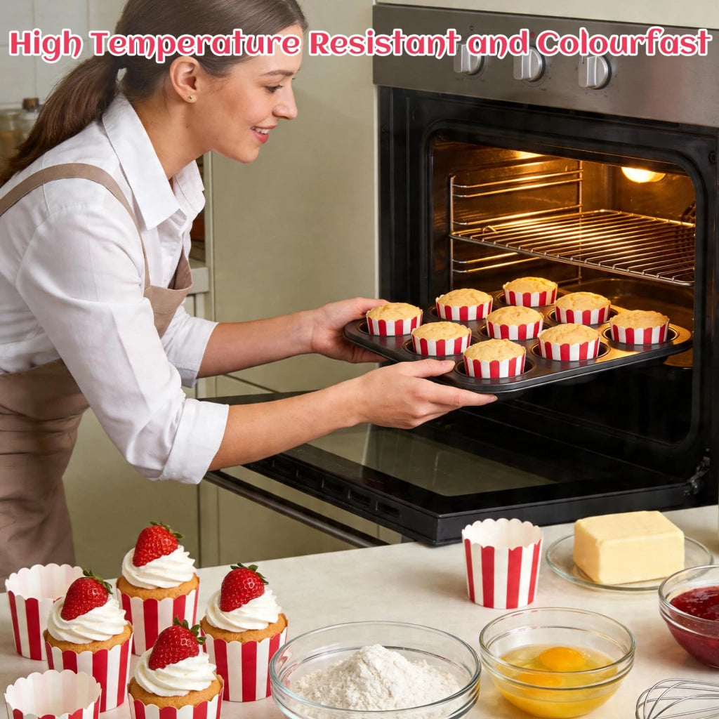 160 formine colorate per muffin, formine mini-cupcake, di cui 50 rosse