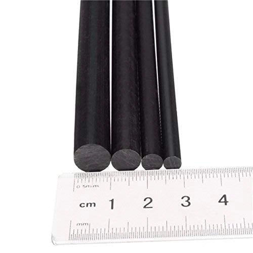 Astina in acetal, nera, diametro 10 mm, lunghezza 200 mm