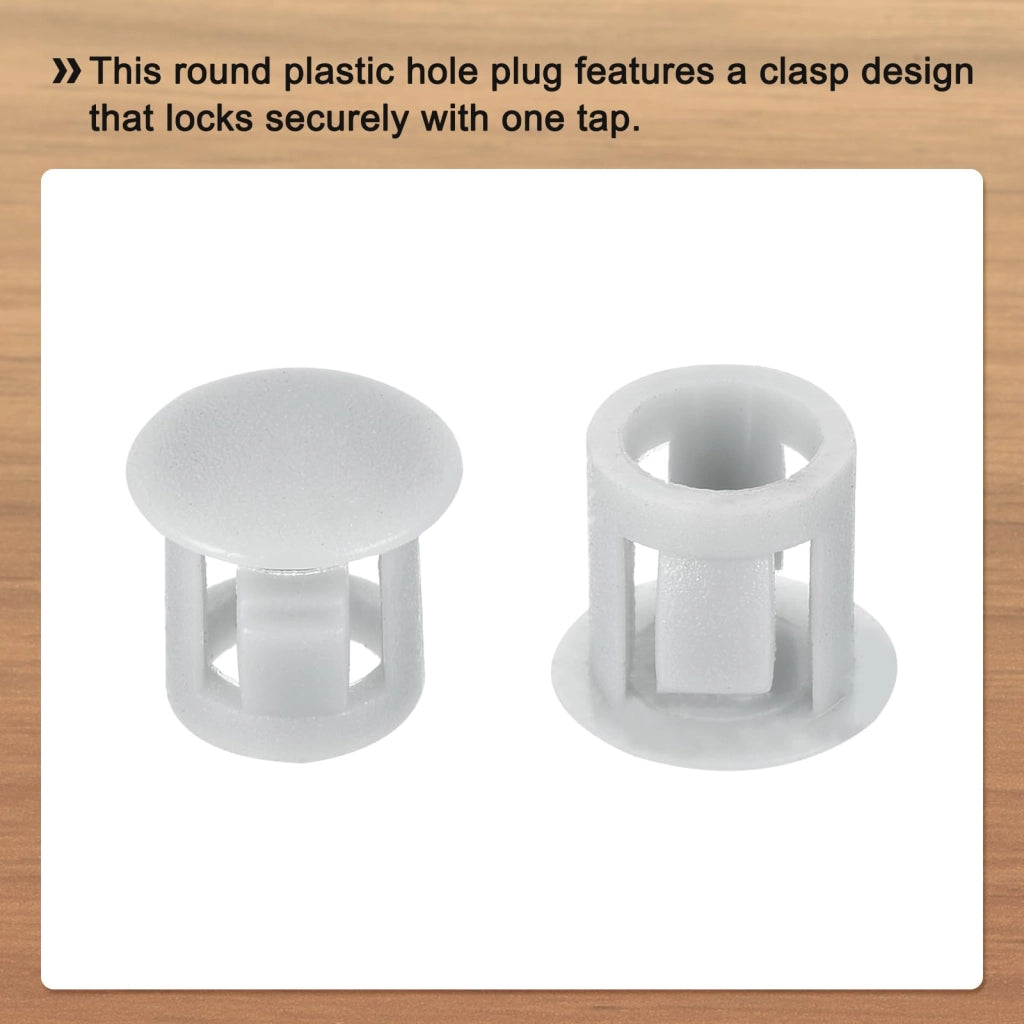 32 tappi in gomma plastica, grigi chiari, da 7 mm, per tubi e mobili