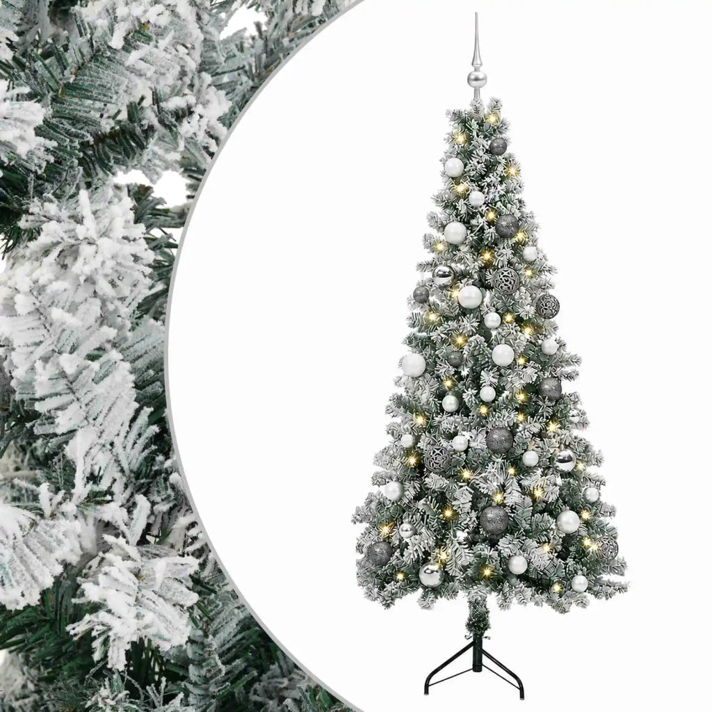 Albero di Natale artificiale con palline 120 cm 150 LED 3461000
