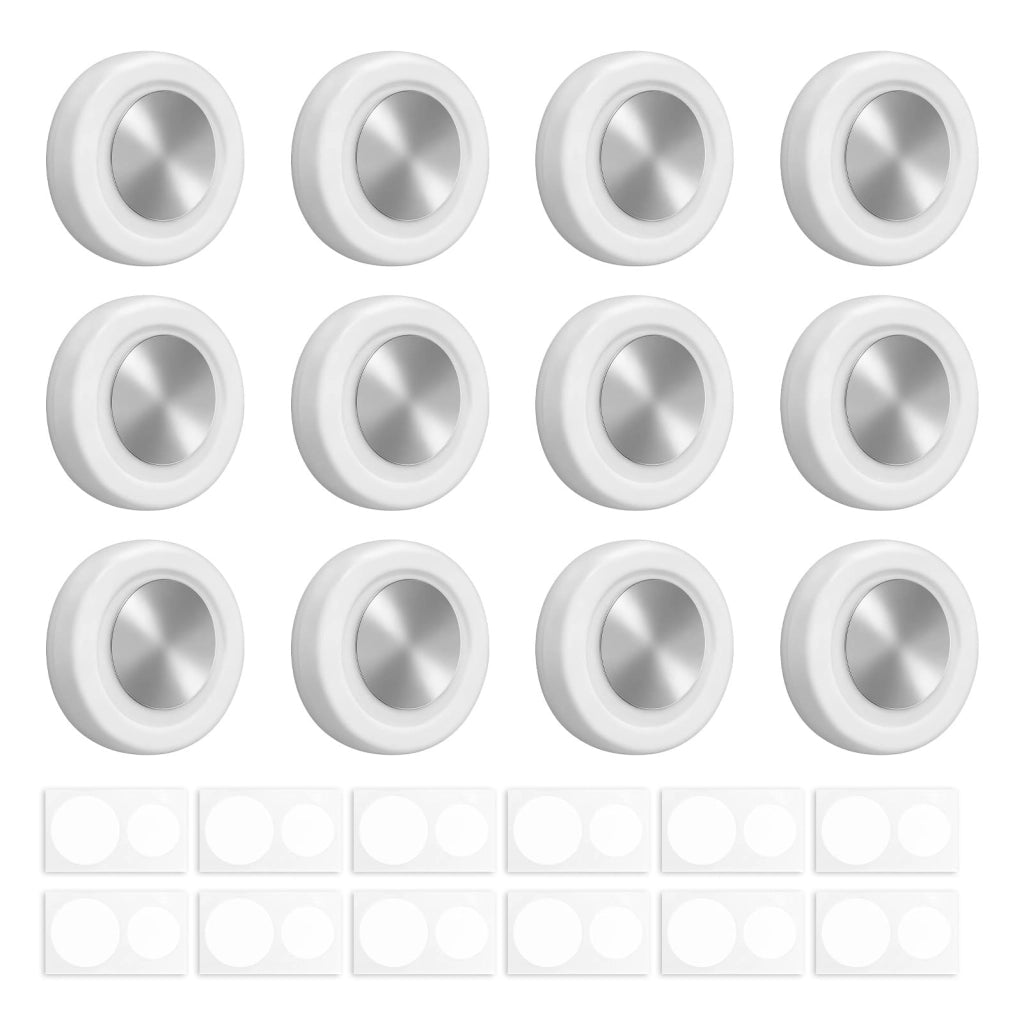 12 supporti magnetici per telecomandi, adesivi, di colore bianco