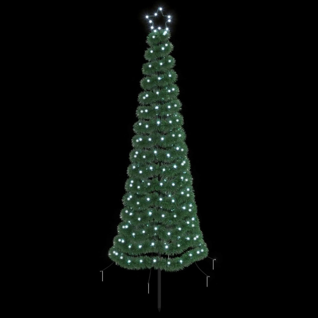 Albero di Natale a LED in tinsel con picchetto EKENAS 180 cm 42056546