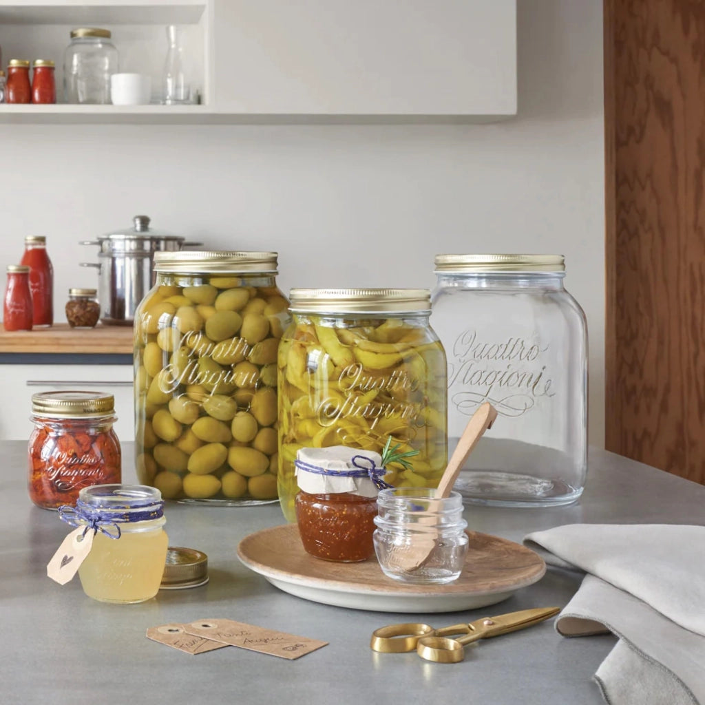 Barattolo per alimenti da 2 litri, con collo largo e coperchio, linea Quattro Stagioni Maxi