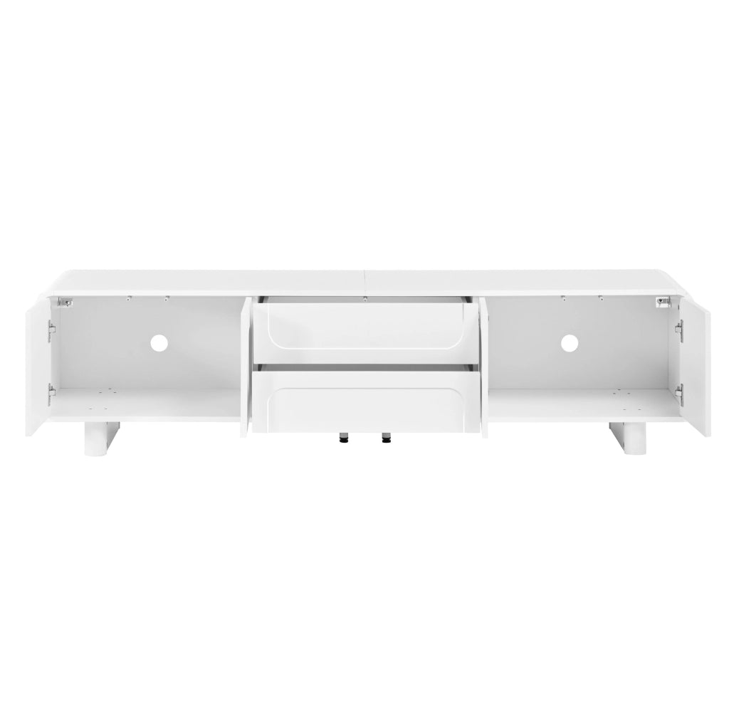 Mobile TV 180 x 40 x 46 cm in MDF e truciolare bianco con contenitore