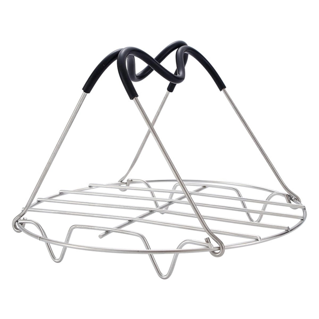 Contenitore in acciaio inossidabile per vapore, pieghevole, 19,5 cm, con maniglie in silicone