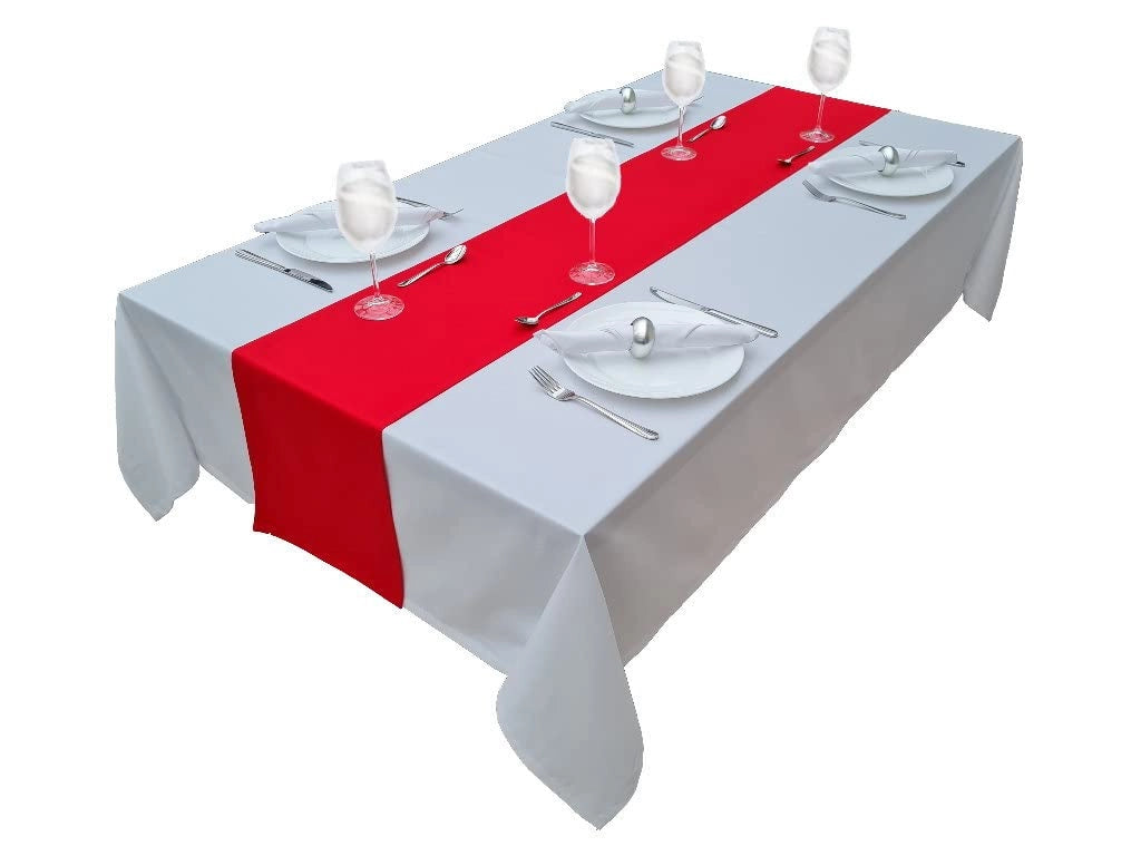 Tovaglia ovale, 150x350 cm, 100% cotone, bianca