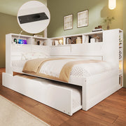 Letto singolo bianco 90x200 cm con letto estraibile