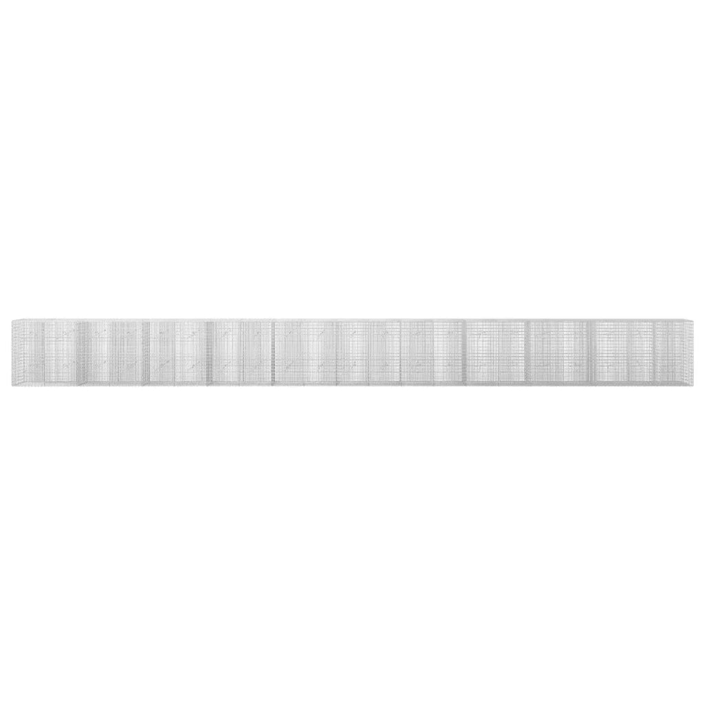 Gabione con Filo da 5 mm e Rete da 5x2,5 cm 1050x20x100 cm 3463599