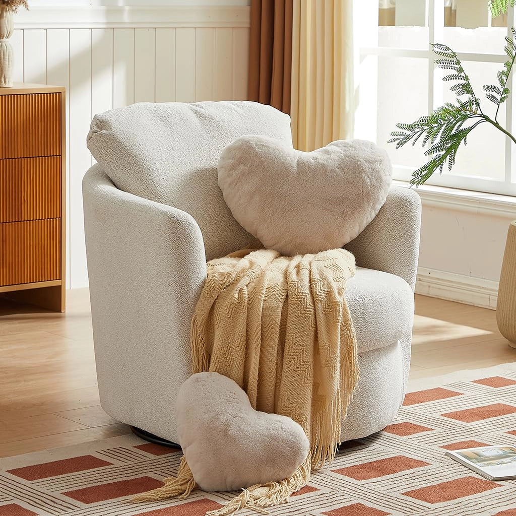 Cuscino imbottito, 37x47 cm, color beige, morbido, lavabile