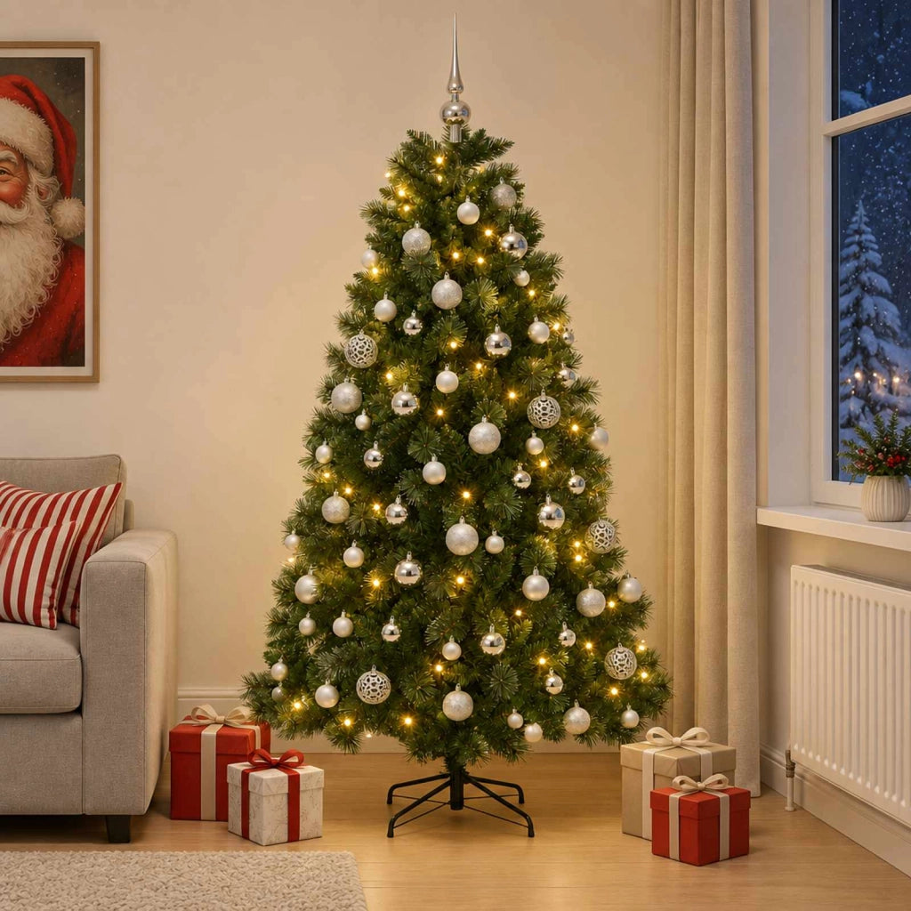 Albero di Natale artificiale con palline 240 cm 300 LED 3461314
