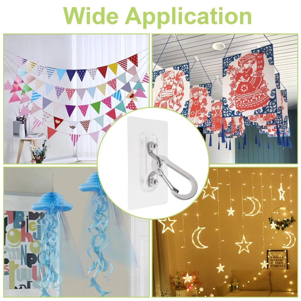 Ganci adesivi, confezione da 5, ideali per luci decorative e altri elementi decorativi