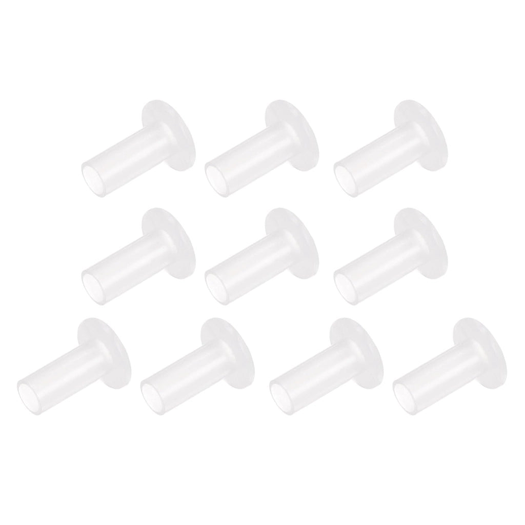 Boccole a flangia in nylon, confezione da 10 pezzi, dimensioni 8x10x25 mm, colore bianco