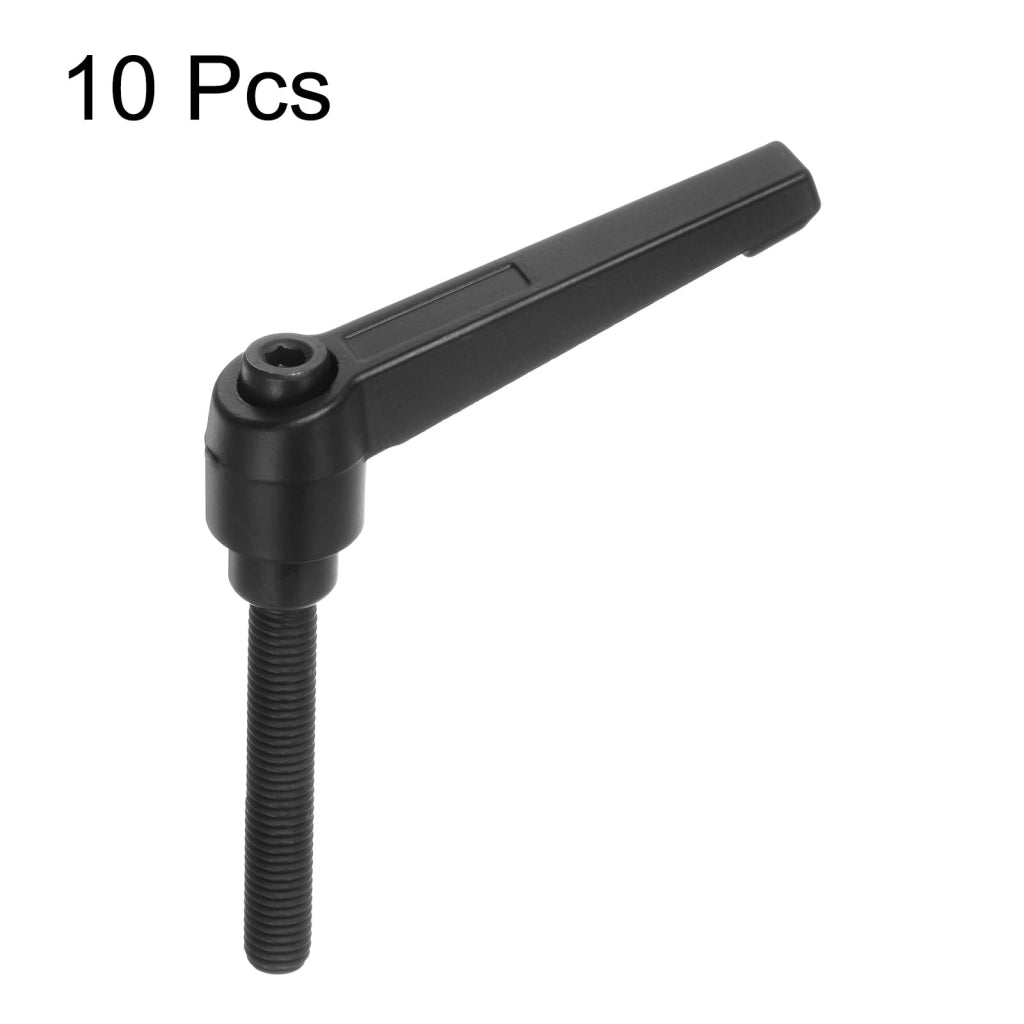 10 leve di regolazione M8x60 mm, regolabili, colore nero