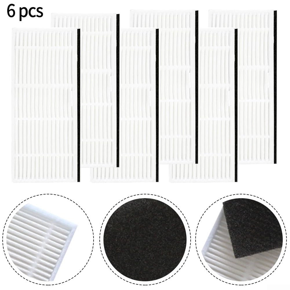6 filtri di ricambio compatibili con gli aspirapolvere Laresar L6 Pro, Ultenic T10 e AIRROBO T10+