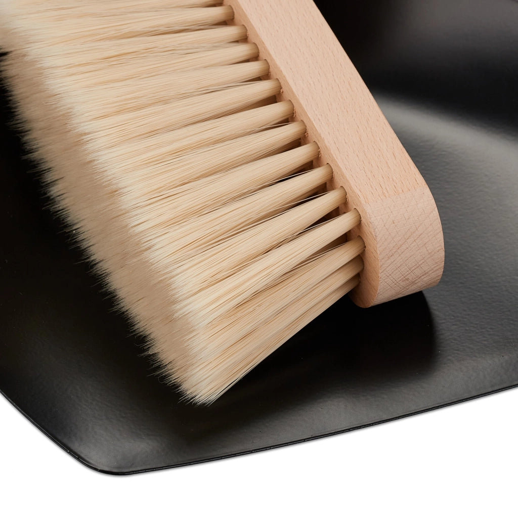 Set di scopa a mano e paletta in metallo/legno, composto da 2 pezzi
