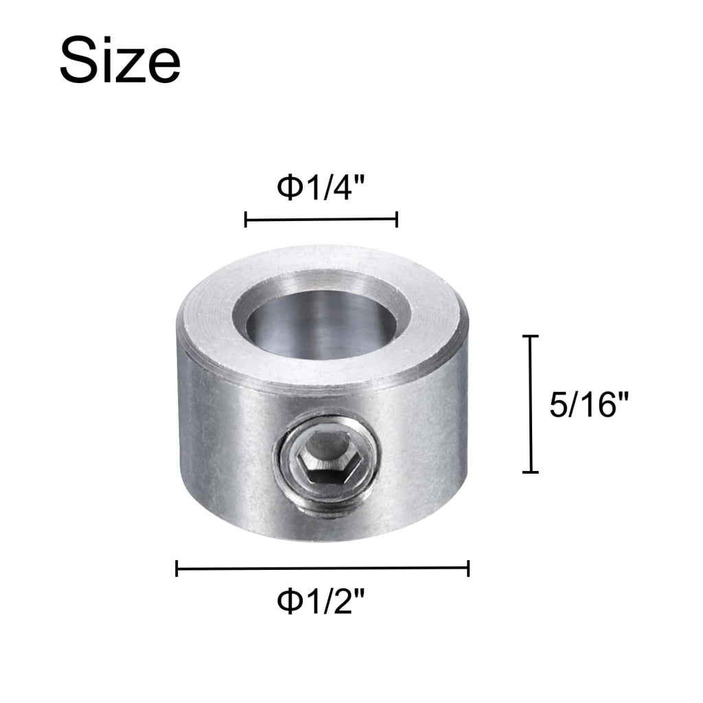Supporti per albero, 8 pezzi, acciaio inossidabile 304, foro da 1/4", diametro esterno da 1/2"