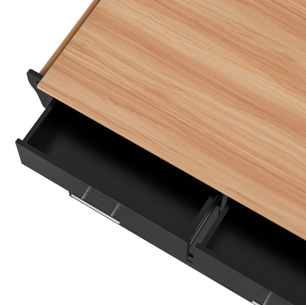 Carrello da cucina con piano pieghevole, 120x46(70)x91,5 cm, nero, con ruote e gambe in legno sostituibili