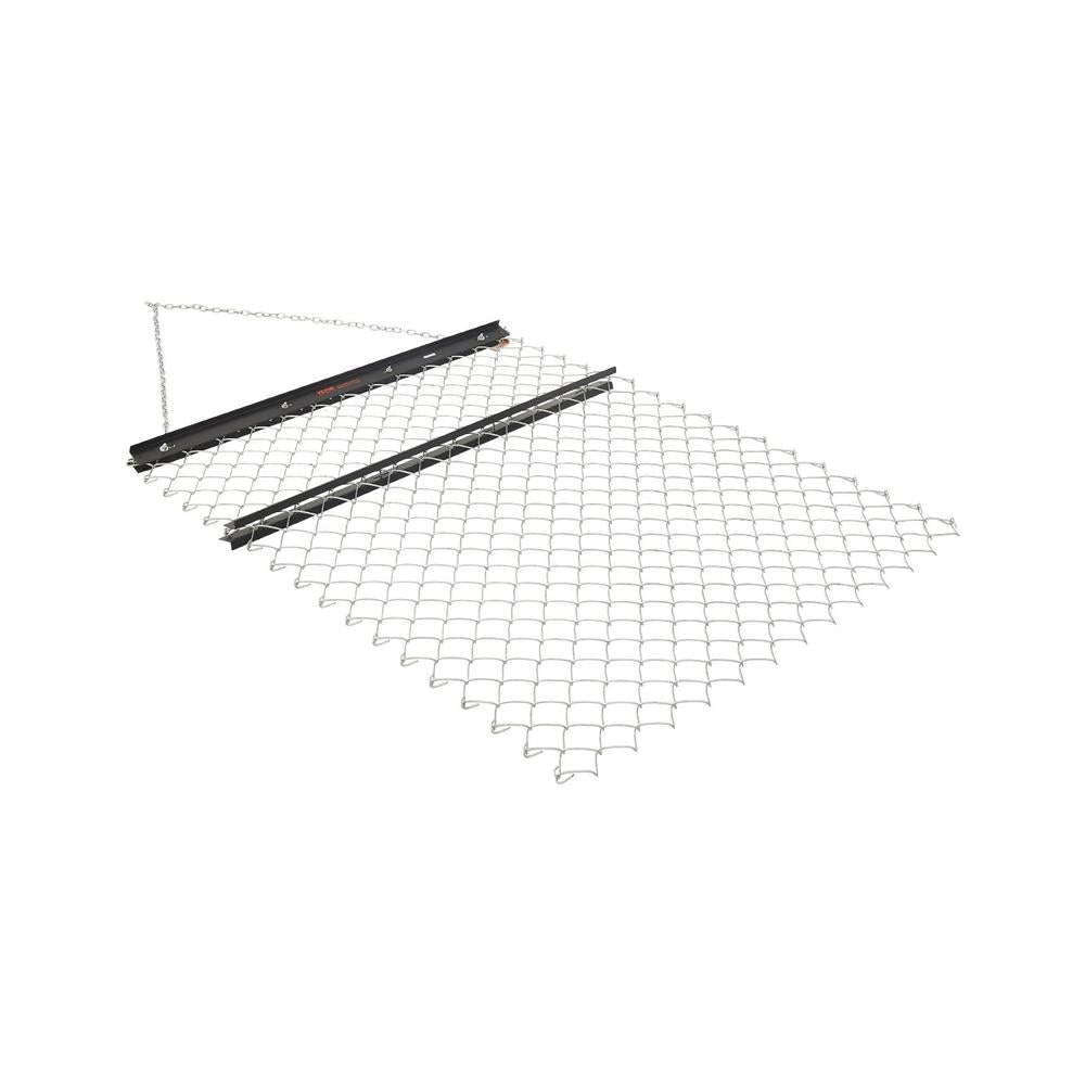 Erpice a Trascinamento a Catena VDM-45 in Acciaio Q235 per Trattori e UTV, Livellatore per Giardino e Vialetto, Nero 1520 x 1240 x 57 mm