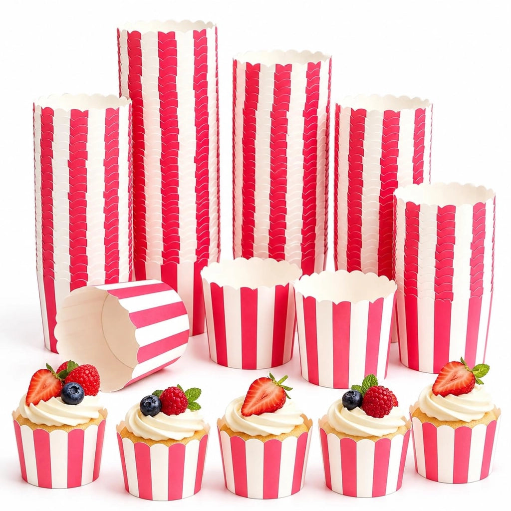 160 formine colorate per muffin, formine mini-cupcake, di cui 50 rosse