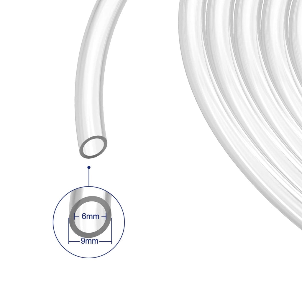 Tubo in silicone 9x6 mm, 3 metri, adatto al contatto con alimenti, resistente al calore