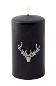 Fermacandela alce, argento, alluminio nichelato, set da 3 pezzi, altezza 4,5 cm