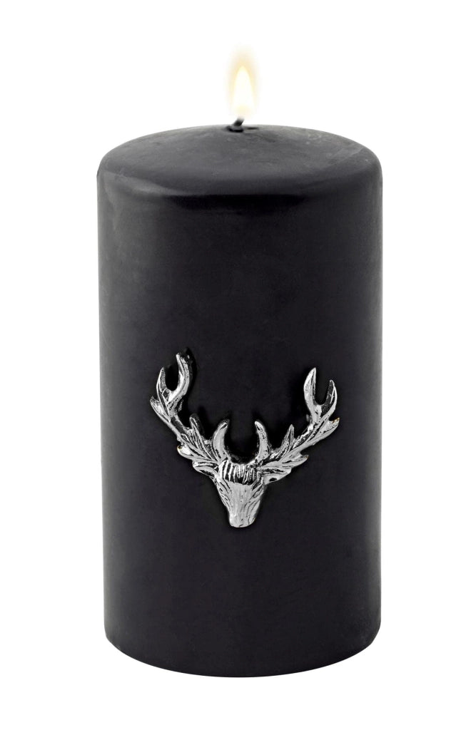 Fermacandela alce, argento, alluminio nichelato, set da 3 pezzi, altezza 4,5 cm