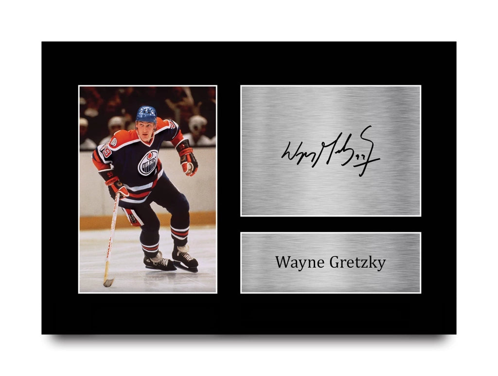 A4, Wayne Gretzky, Edmonton Oilers – Firma stampata