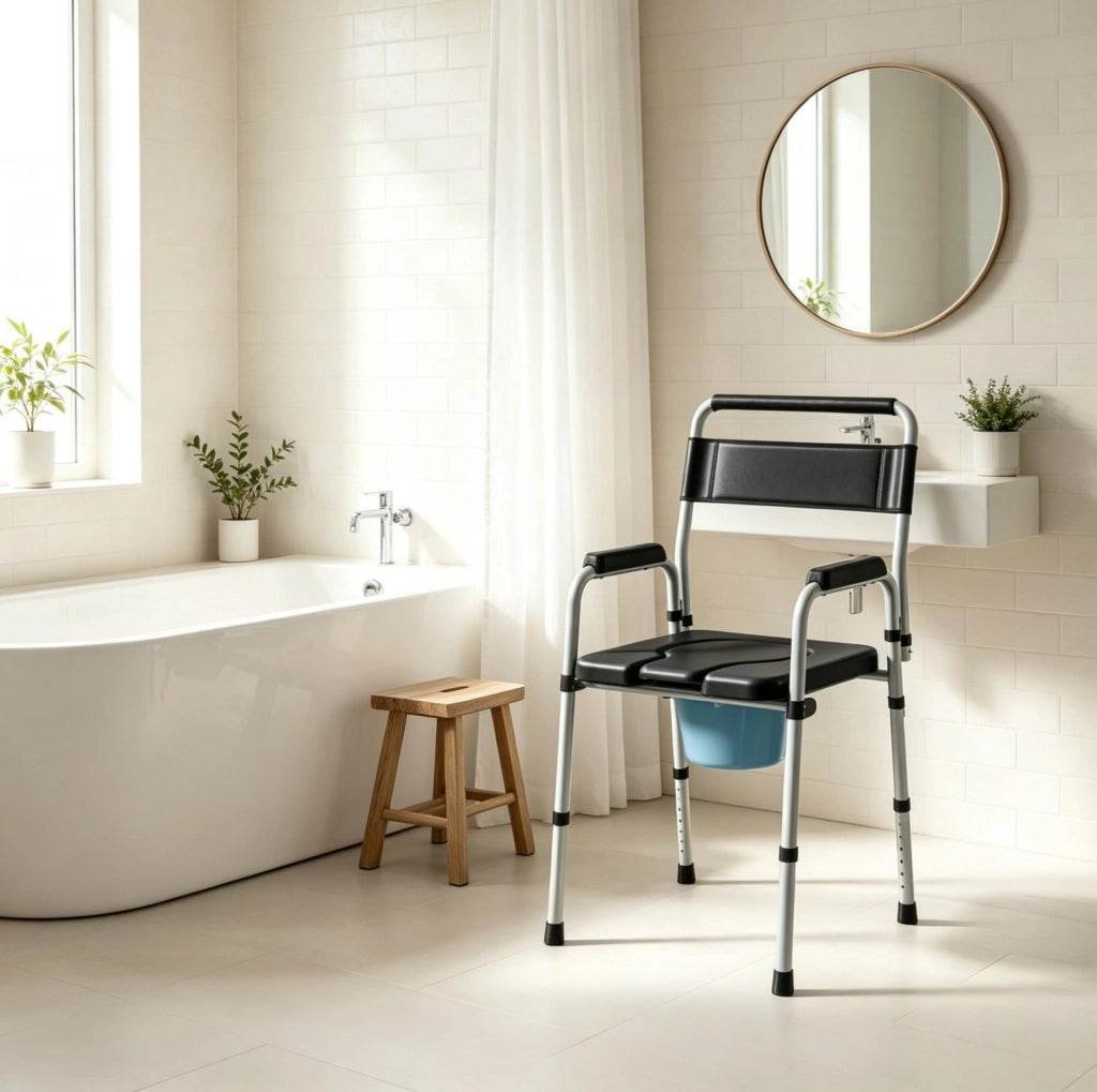Sedia comoda pieghevole 52;5x46x81;597 cm in acciaio nero; 7 altezze