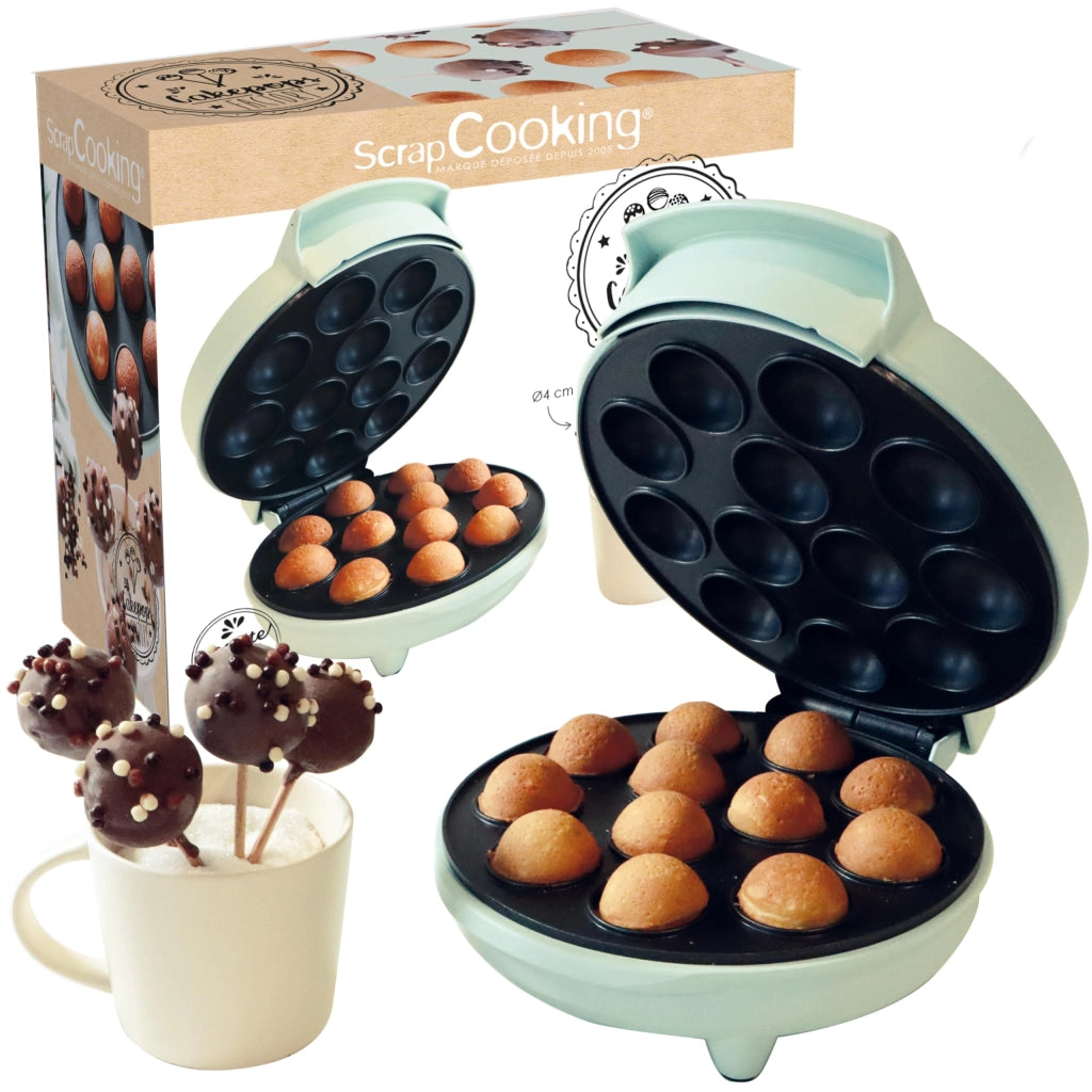 Macchina per preparare cake pops per 12 pezzi, diametro 3,8 cm, con rivestimento antiaderente, 700 W, colore bianco