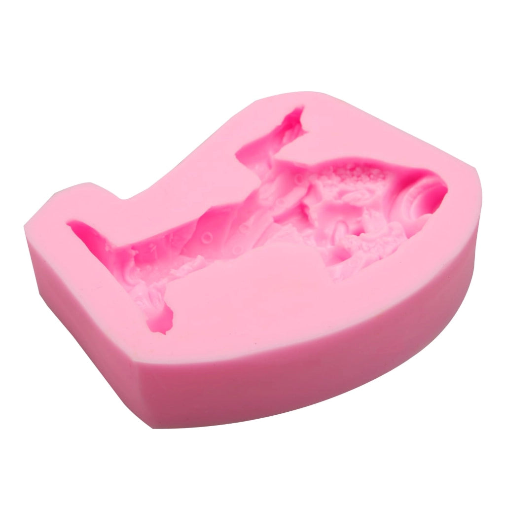 Stampi in silicone a tema circo: clown, stella. Set da 3 pezzi, ideali per decorare torte e dolci con fondant