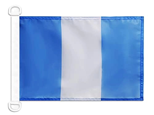 Bandiera guatemalteca rettangolare, dimensioni 45x30 cm, con anelli in plastica