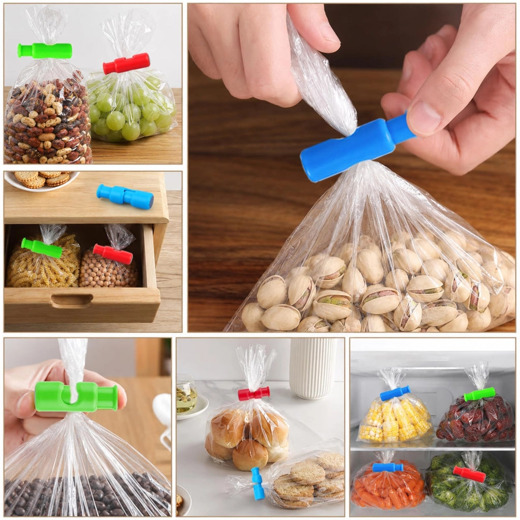 12 clip per sacchetti, chiusure per sacchetti e buste