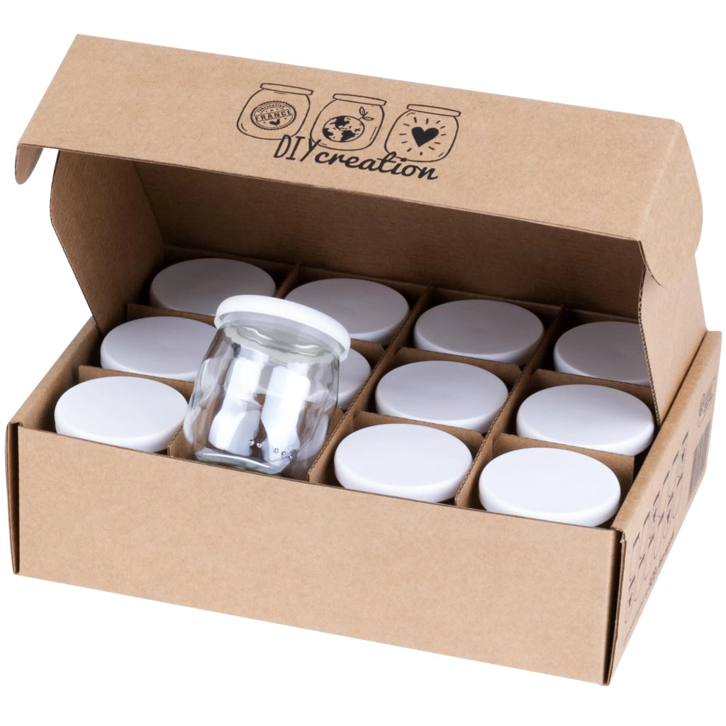12 vasetti di yogurt da 143 ml con coperchio, adatti per yogurtiera