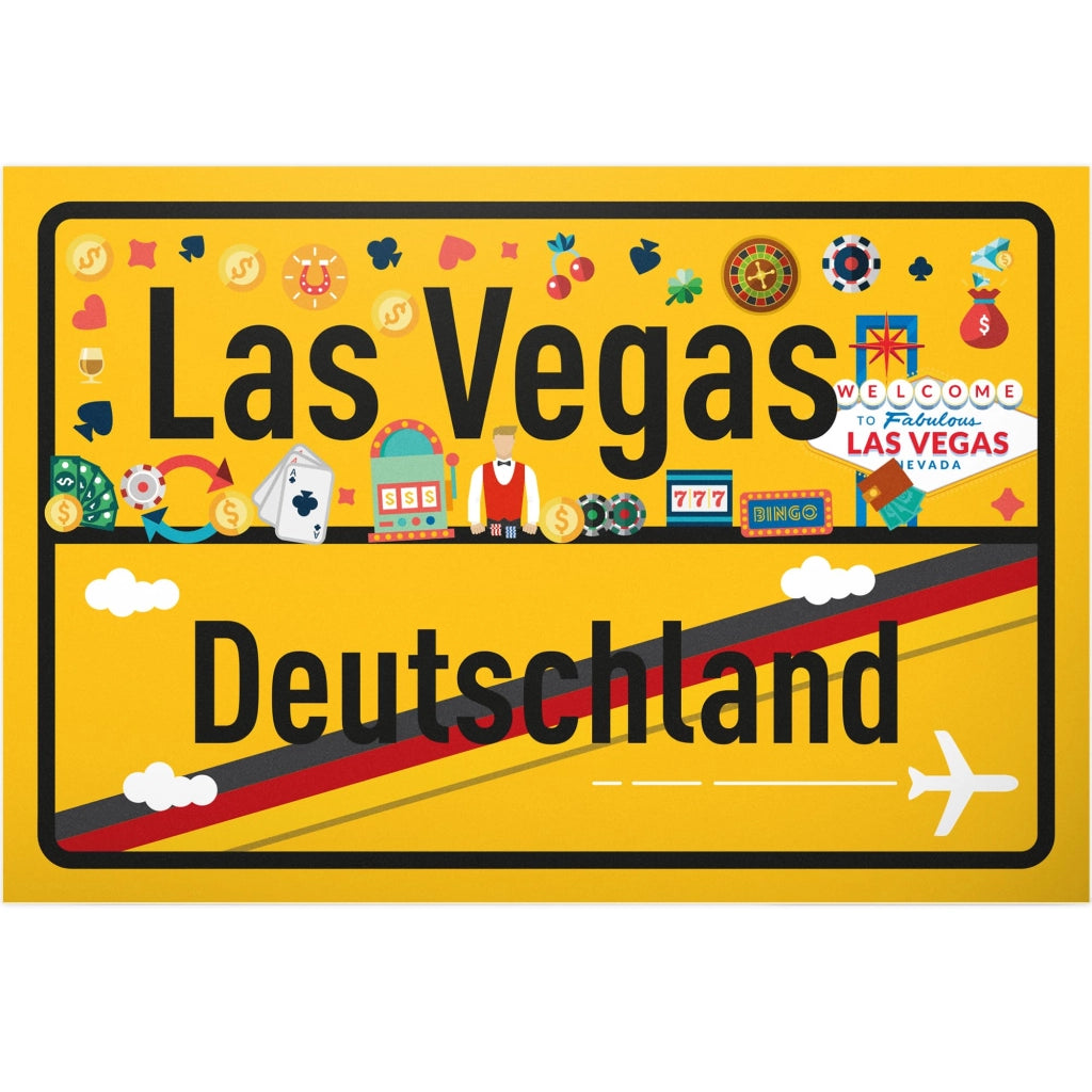 Targa in plastica per Las Vegas, dimensioni 30x20 cm – Idea regalo per un addio