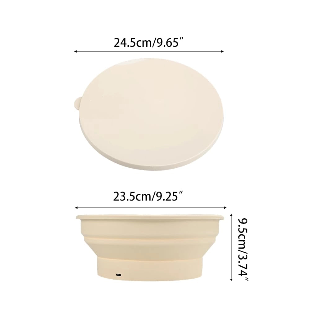Cesto di fermentazione in silicone riscaldato, con 4 livelli di temperatura, pieghevole, 23,5 cm