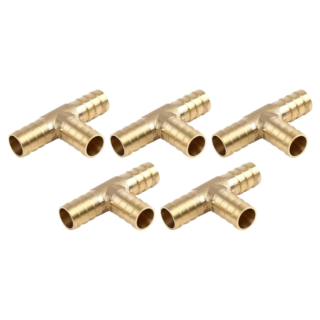 Raccordi in ottone a T, tripla uscita, 12 mm, confezione da 5 pezzi