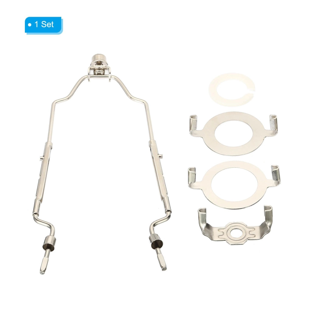 Set arpione regolabile per lampada con finale, 8-11 pollici, portalampada 3/8 IP E14 E26 E27, argento