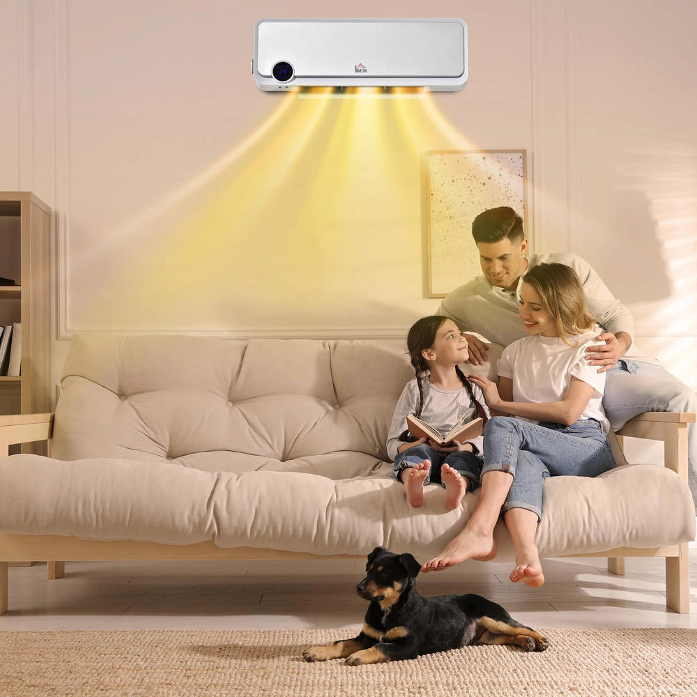 Termoventilatore da parete ceramico PTC 2000W con telecomando display LED timer 12h e 3 modalità per casa e ufficio