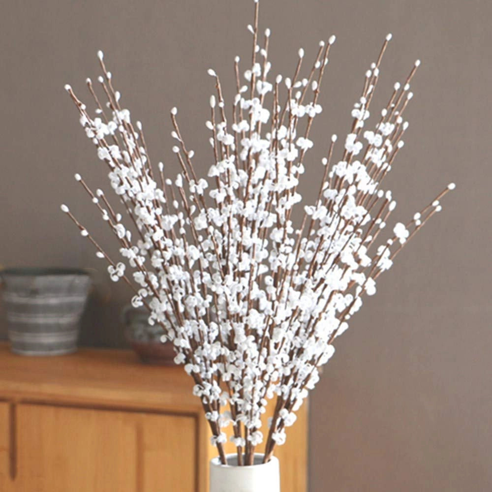 Rami di gelsomino artificiali, 10 pezzi, 74 cm, colore bianco