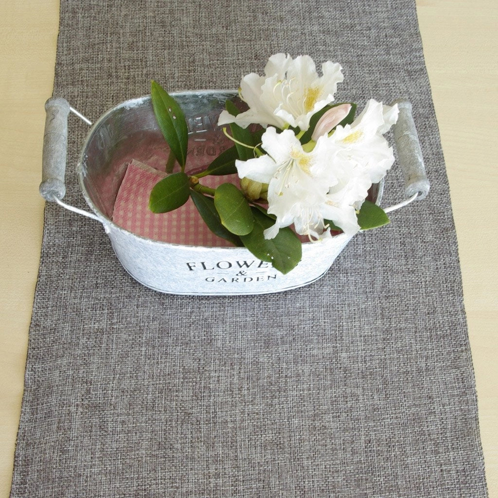 Tovaglia effetto lino, rosa, 20 cm x 5 m