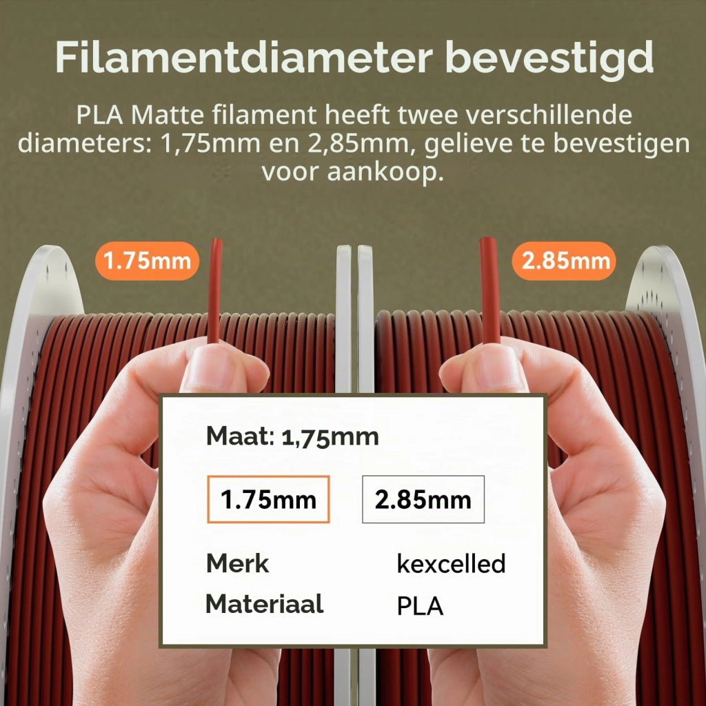 Filamento PLA opaco, diametro 1,75 mm, colore nero, 1 kg