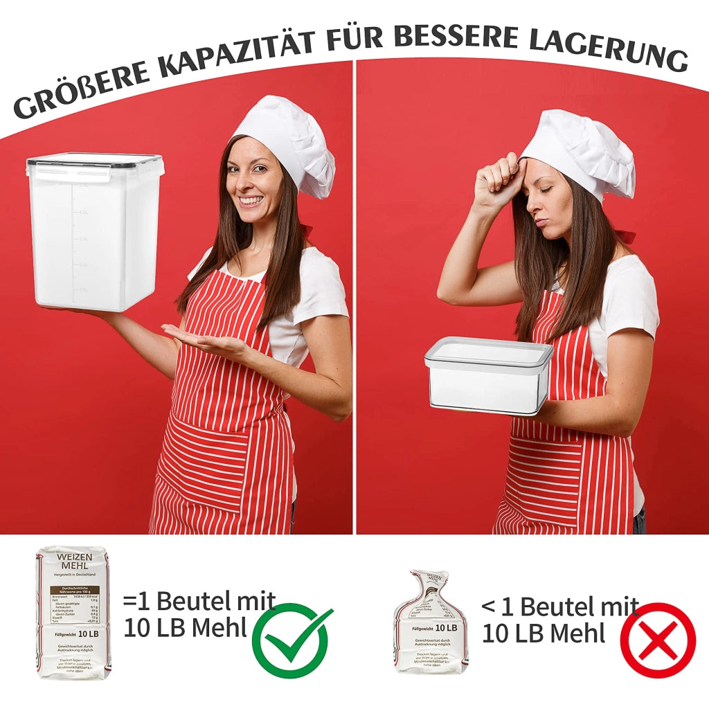 Contenitori per alimenti da 5,2 litri, set da 4, ermetici, senza BPA, con etichette