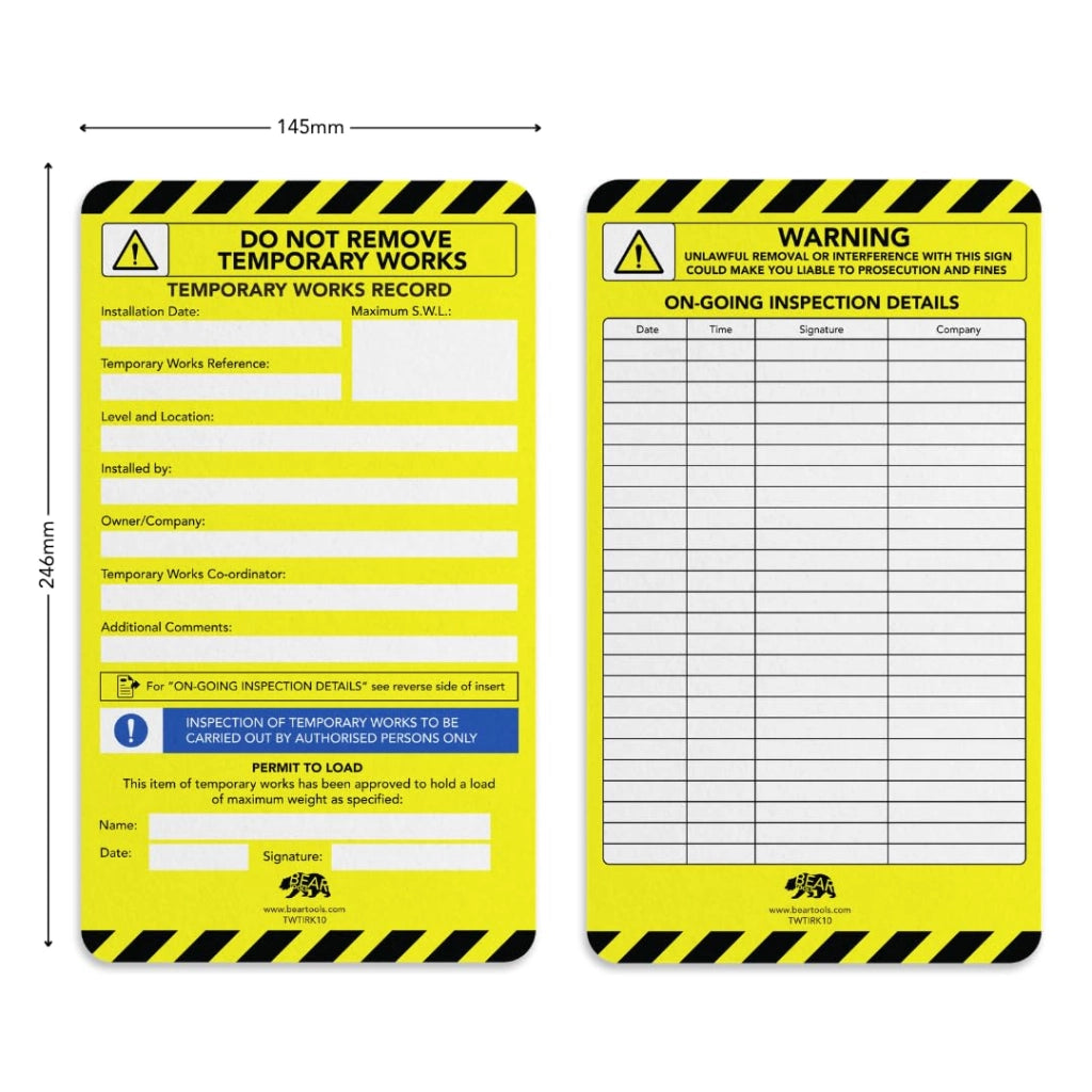 Kit per ispezioni, contenente: 10 supporti, 20 connettori, 20 fascette stringicavo e una penna