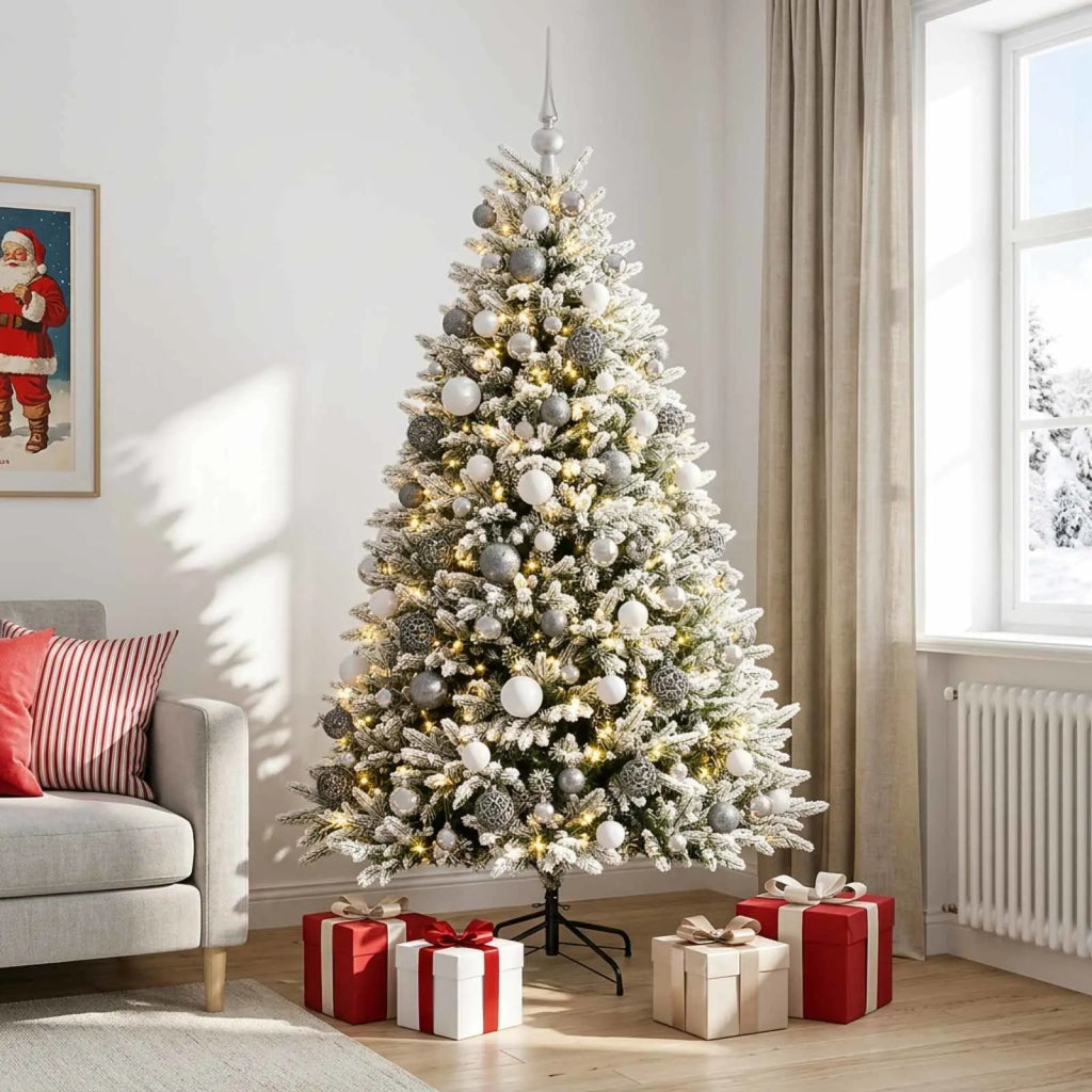 Albero di Natale Artificiale con Palline 180 cm 300 LED 3467263